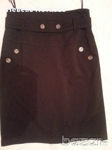 Пола черна спортно елегантна , снимка 2 - Поли - 12015932