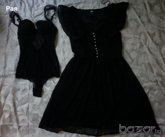 Черна рокля h&m , снимка 6 - Рокли - 18556972