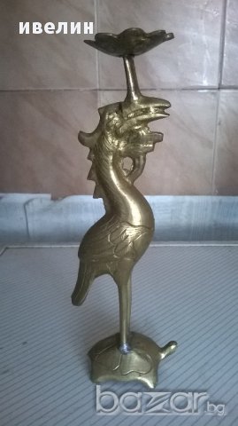 фигуративен месингов свещник 