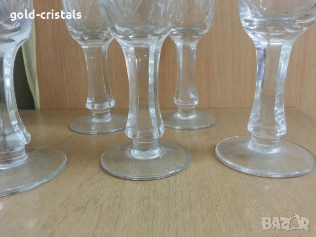  кристални чаши , снимка 3 - Антикварни и старинни предмети - 22297237