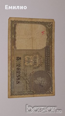 RARE 1 RUPEE 1940 INDIA , снимка 1 - Нумизматика и бонистика - 17726494