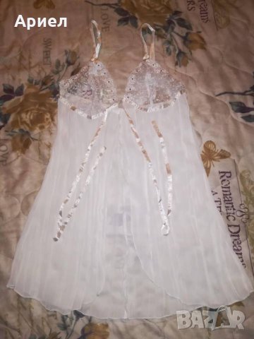 Бяло babydoll неглиже, снимка 1