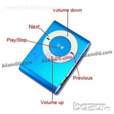 Мини mp3 плеър - различни цветове - код 0104, снимка 3 - Аудиосистеми - 13371643