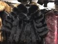 Дамско палто от лисица черно