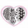 07 сърце Шаблон за щампа печати за нокти маникюр плочка, снимка 1 - Продукти за маникюр - 17150252