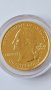 State Quarter 25 cents GOLDEN PLATED 2000-D VIRGINIA 1788 UNC, снимка 4