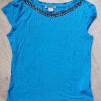 H&M синя лятна блузка, снимка 2 - Тениски - 18766988