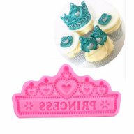 princess диадема корона силиконов молд форма за украса торта фондан тесто декорация, снимка 1 - Форми - 17266875