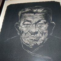 Портрет на възрастен мъж худ. Петрана Клисурова 61г., снимка 3 - Картини - 20388616