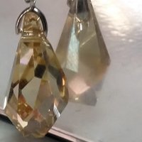 Колие SWAROVSKI - Капка Златна сянка, снимка 2 - Колиета, медальони, синджири - 20603895