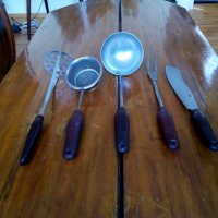 Стар комплект кухненски инструменти,прибори, снимка 1 - Антикварни и старинни предмети - 24579229