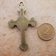  Старо бронзово кръстче , снимка 3 - Антикварни и старинни предмети - 17935772