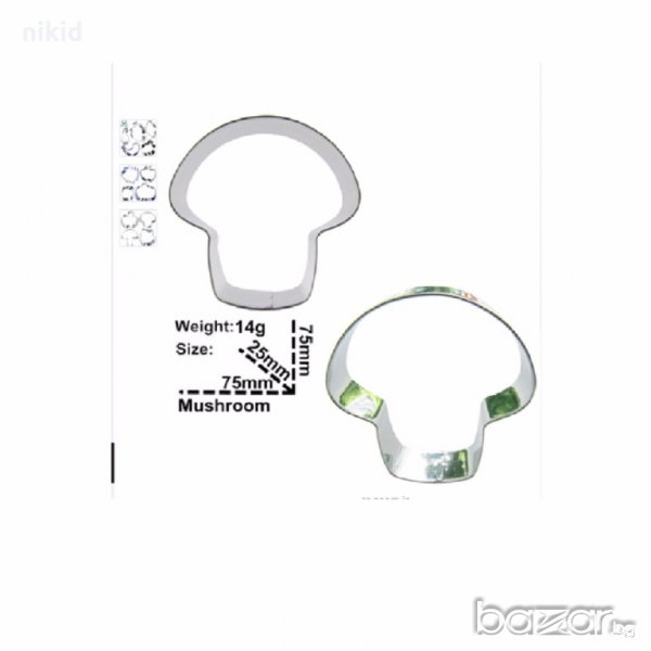 гъба гъбка метална форма резец за бисквитки фондан декорация, снимка 1