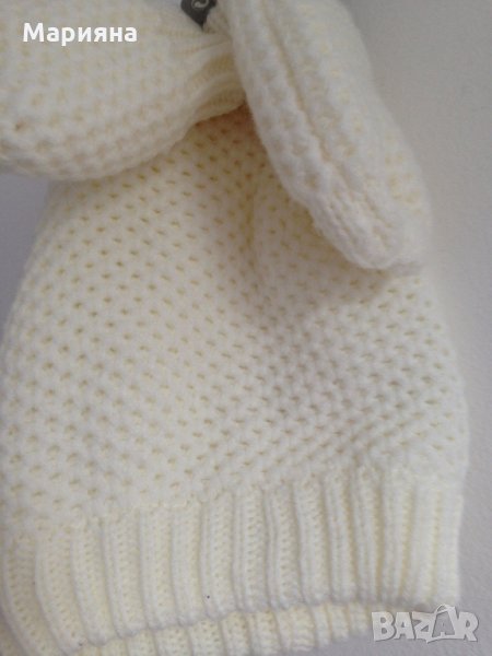 к-т бебешка зимна шапка и ръкавици, снимка 1