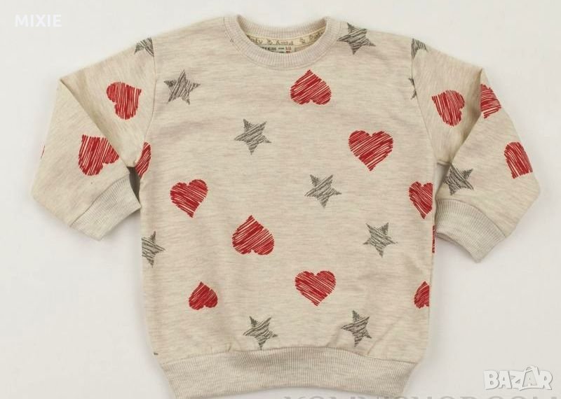 Намалена! Нова детска блуза Сърца, 2-3 г., снимка 1
