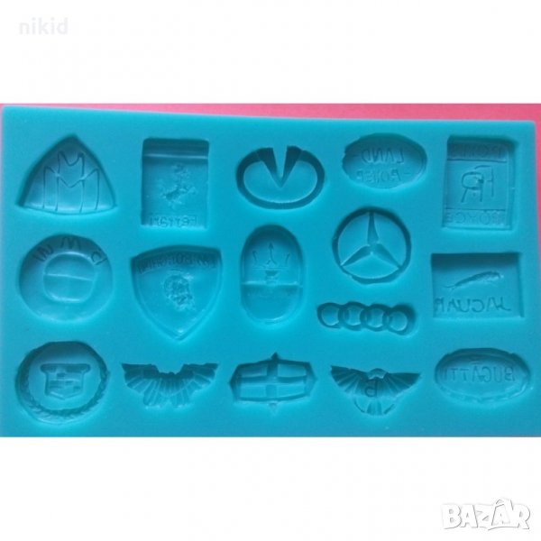 2 вид лого марки емблеми автомобил коли силиконов молд форма декорация торта фондан украса сладки, снимка 1
