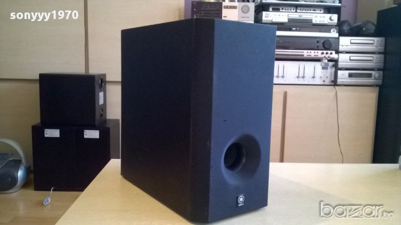 Yamaha sw-p201 powered subwoofer-39х39х20см-внос швеицария, снимка 1