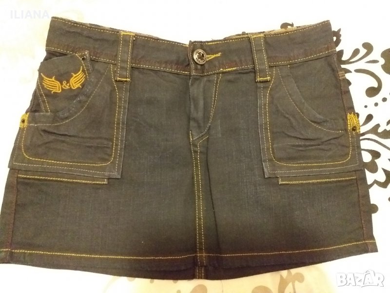 Дънкова къса пола, снимка 1