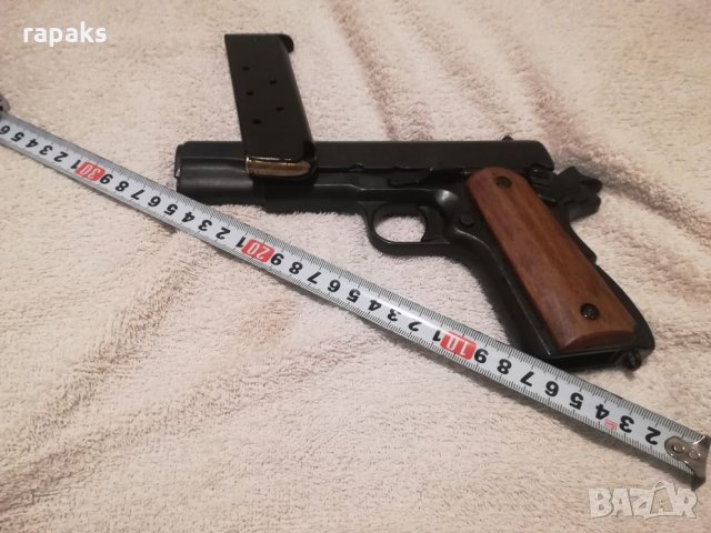 Не револвер, а пистолет Колт / Colt .45. Не стреляща реплика, снимка 4 - Колекции - 23902747