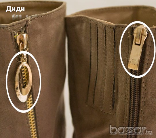 Дамски ботуши в нюанс на кафяво марка Zaza Pata Paris, снимка 5 - Дамски ботуши - 16916193
