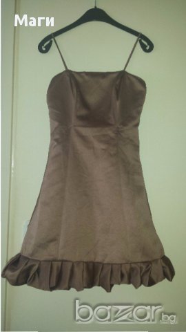 Дамска рокля сатен размер С/М, снимка 4 - Рокли - 15065939