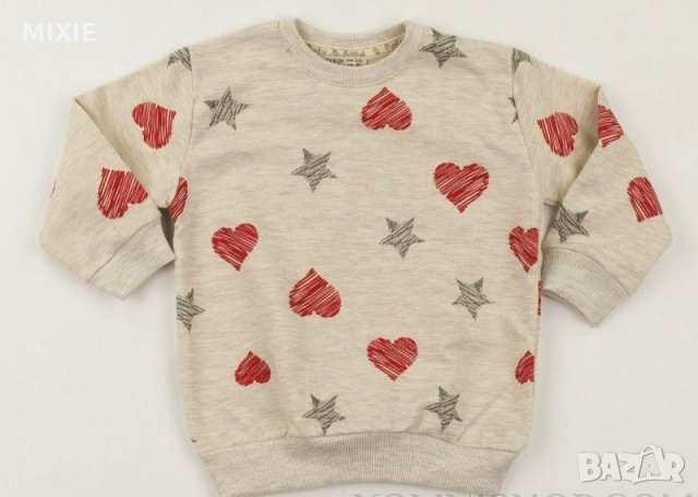Намалена! Нова детска блуза Сърца, 2-3 г., снимка 1
