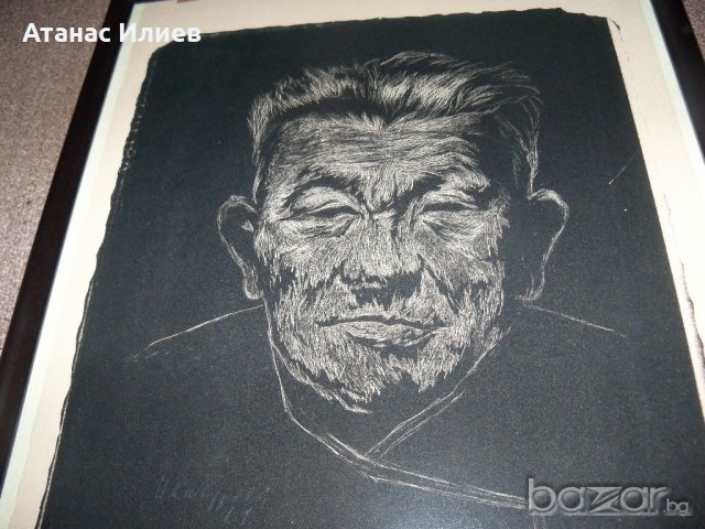 Портрет на възрастен мъж худ. Петрана Клисурова 61г., снимка 3 - Картини - 20388616
