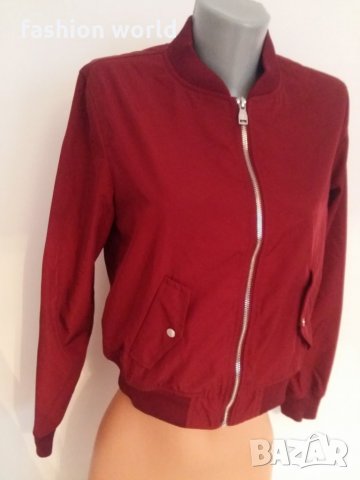 Дамски бомбър бордо, снимка 6 - Якета - 24568896