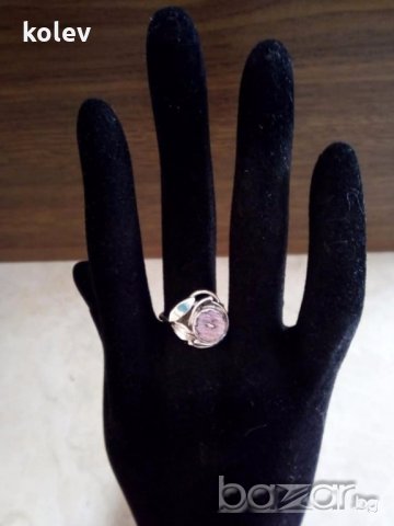 сребърен пръстен с пъстър седеф, размер №53, снимка 2 - Пръстени - 19800369