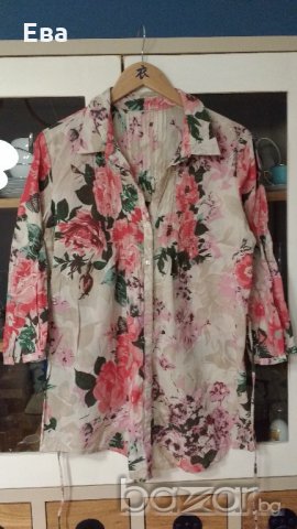 Красива дамска риза с цветни мотиви, размер L/XL