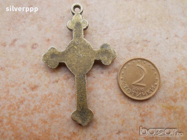  Старо бронзово кръстче , снимка 3 - Антикварни и старинни предмети - 17935772