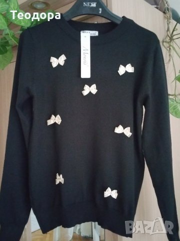 Панделки с камъчета, снимка 3 - Блузи с дълъг ръкав и пуловери - 23444261