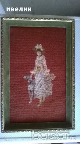 картина-викторианска дама, снимка 1 - Гоблени - 17467095