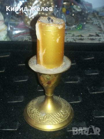 Малък бронзов свещнкк-8501, снимка 2 - Декорация за дома - 25923636