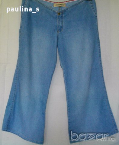 Уникални дънки "Clarion" jeans / широки крачоли , снимка 1 - Къси панталони и бермуди - 14169646