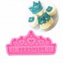 princess диадема корона силиконов молд форма за украса торта фондан тесто декорация