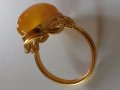 Дамски руски пръстен с натурален кехлибар, снимка 9