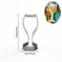 Чаша за шампанско метална форма резец украса бисквитки фондан пита тесто, снимка 1 - Форми - 20959549
