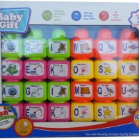 Детски комплект с 24 пластмасови кубчета с картинки, букви и думи, снимка 2 - Образователни игри - 25506410