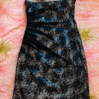 Ashwi paris - Нова черна дантелена рокля с кристали, снимка 3 - Рокли - 20412569