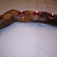 Дървени свещници, снимка 4 - Декорация за дома - 20324482