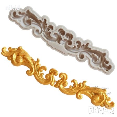 ОР41 орнамент борд кант силиконов молд форма декорация торта фондан шоколад и др., снимка 1