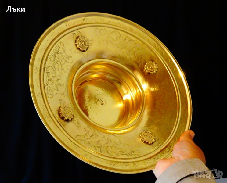  Старинен бронзов мангал,маркировка Орел с корона. , снимка 1