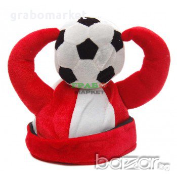 Карнавална шапка с рога и футболна топка. Подходящ аксесоар към карнавален костюм. Различни видове., снимка 1