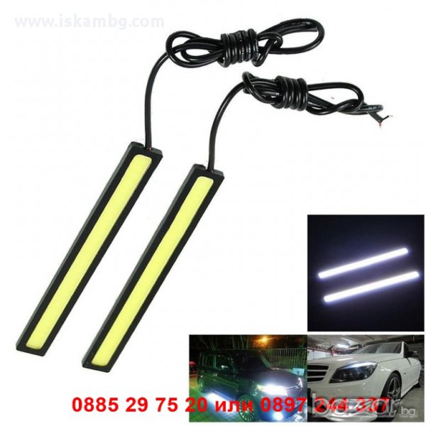 Дневни лед светлини 2х6W - диодна лента - код 1143, снимка 1