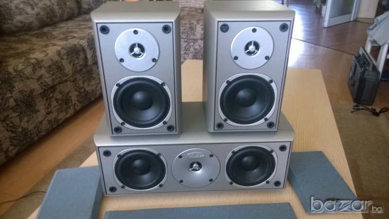 eltax-atomic sat-4/8ohm90/60watt-2бр+eltax-center-4/8ohm100/60watt, снимка 1