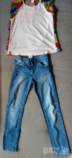 Лот дънки с блуза, размер 152, снимка 1