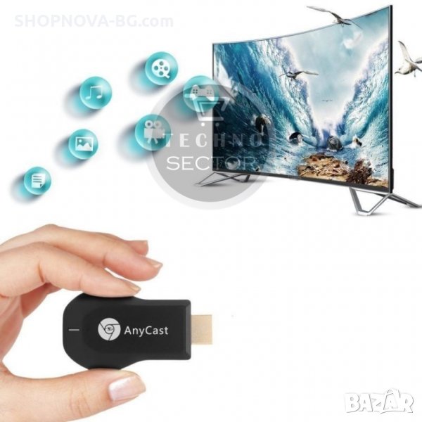  WiFi TV stick Anycast за безжично свързване на телефон, таблет с телевизор , снимка 1