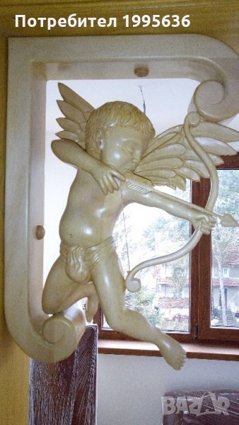 Дървена декорация Амурче, снимка 1