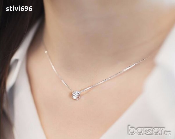 Колие Австрийски кубически цирконий 925 стерлинг.100 % Ново., снимка 15 - Колиета, медальони, синджири - 19977197